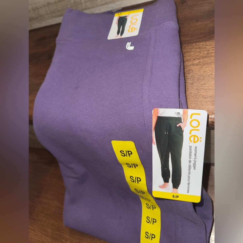 Lole Purple Joggers Drawstring waist, comfy, relaxed fit, loungewear Size Small - Picture 3 of 8